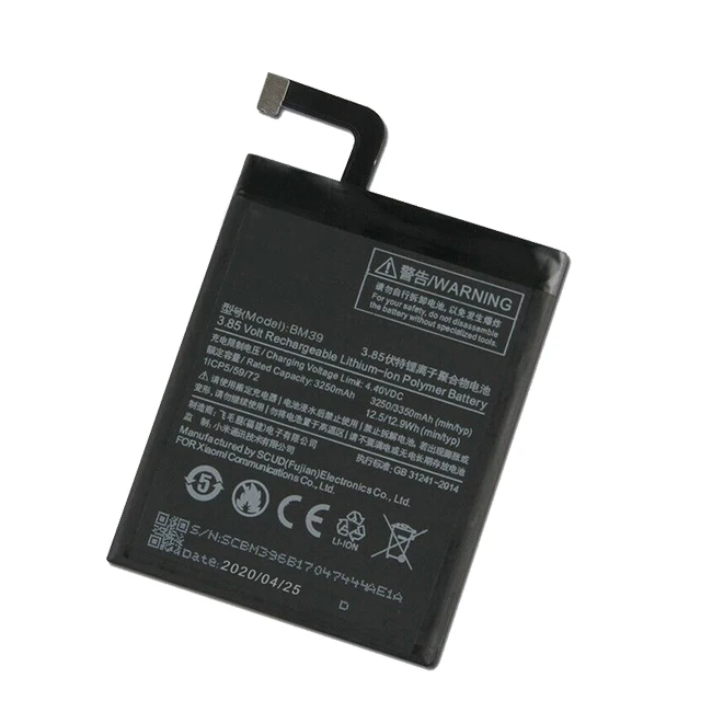 3130mAh Original OEM Replacement Mi6 MI 6 For Xiaomi Battery BM39