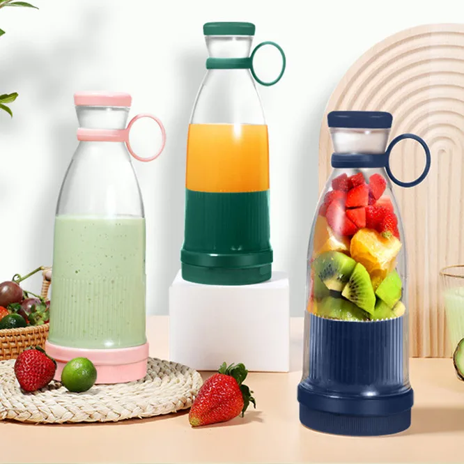 Mini Usb Rechargeable Home Blender Mixer 6 Blades Juice Plastic Electric Juicer Cup Portable Blenders