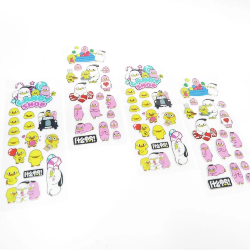 Promotion Custom 3D Foam Kawaii Children DIY Decor Die Cut Logo Bulk promotional bubble stickers