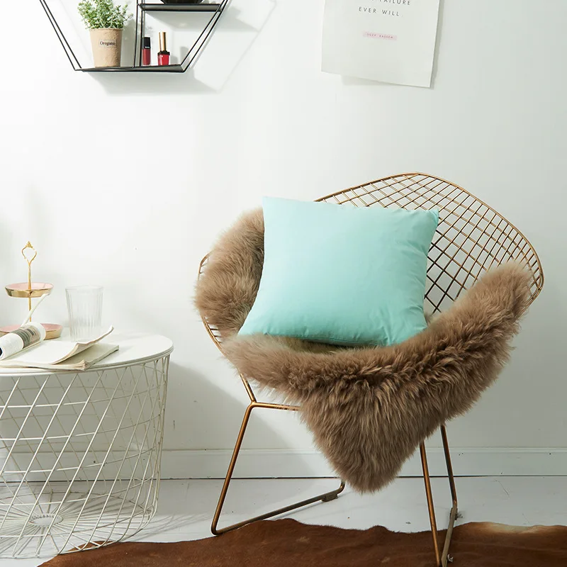 Skin-friendly breathable Classic european casual candy pure color suede cushion cover for sofa use