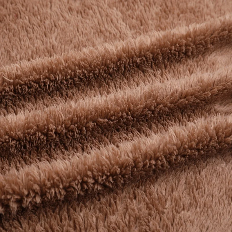 Super warm grain knitted flannelette double sided plush velveteen night-robe sweater fabric