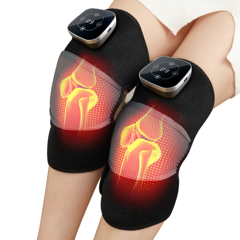 New vibrating massager for elderly knee joint pain relief electric knee protector intelligent heated knee massager
