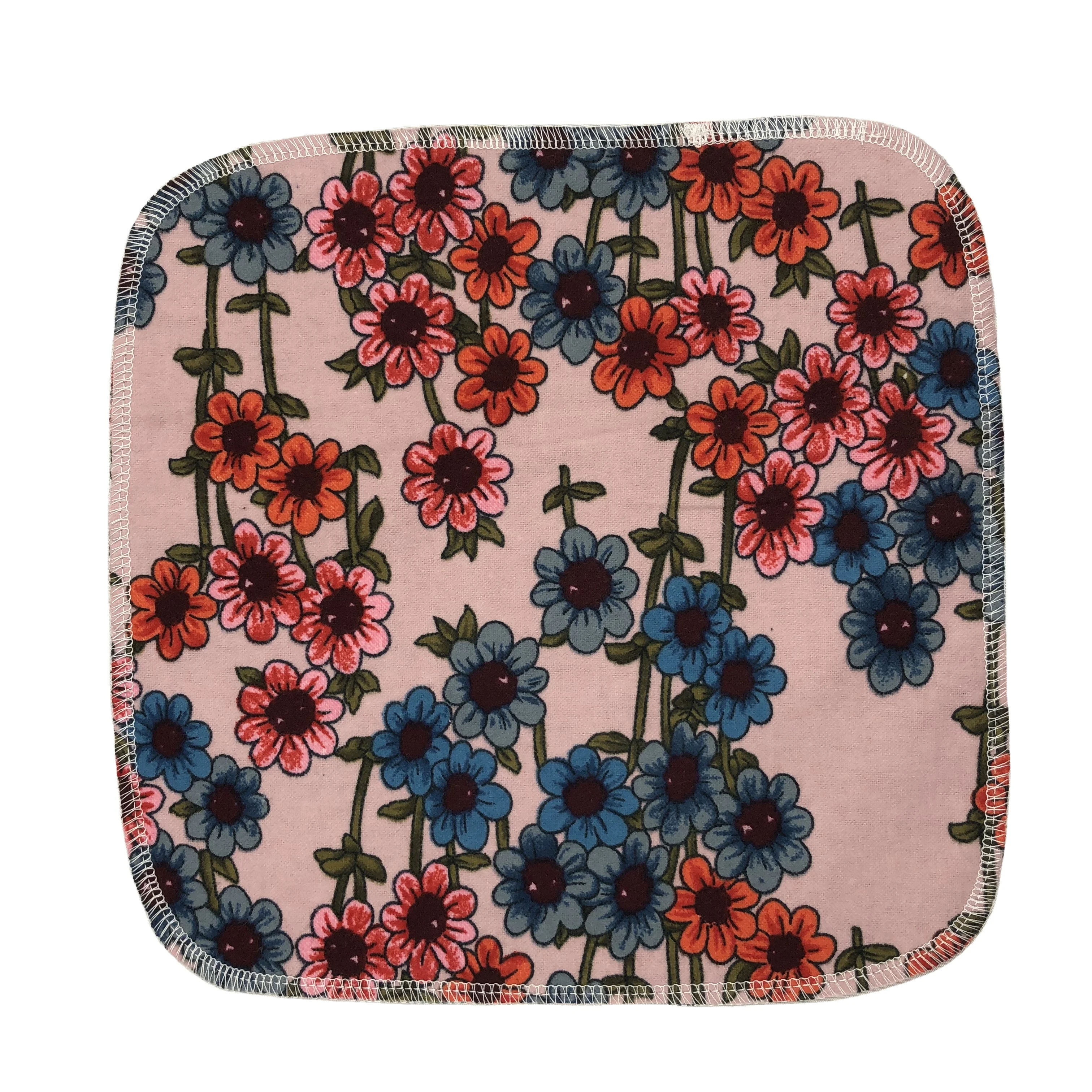 Reusable Organic Natural Cotton Unpaper Towel Unbleached Bamboo Cotton Kitchen Towel Washable Baby Towels