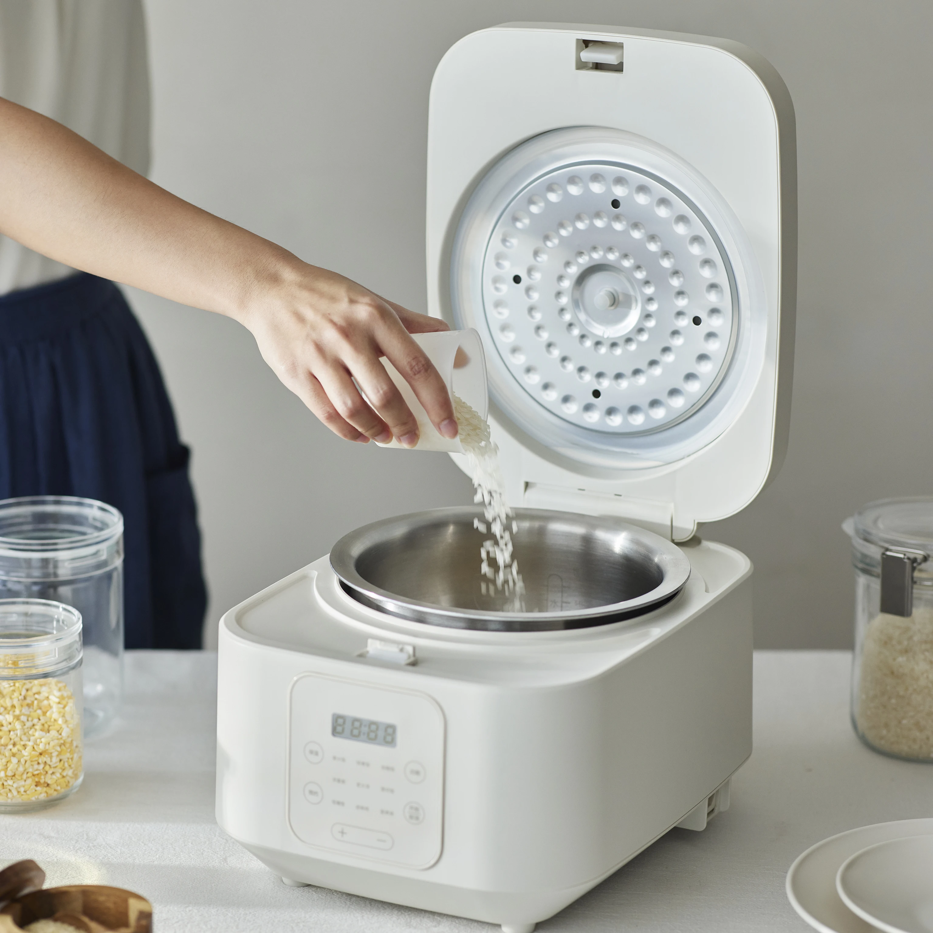 Factory Direct Rice Cooker Multi-function Soup Stew & Rice Cooker Stainless Steel Liner Pot for Low-sugar Steamed Rice