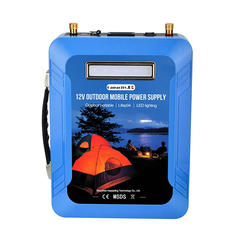 
12V 60AH battery pack large-capacity rechargeable lifepo4 battery all-in-one inverter with LED light 