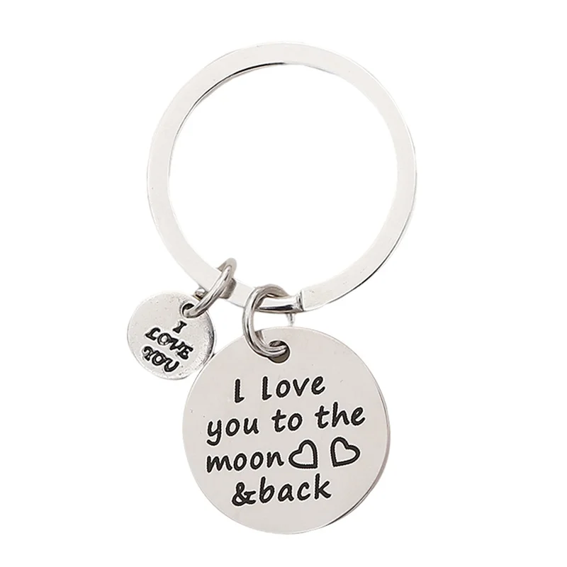 Fashion Engraved Forever Promise Keyring Couples Boyfriend Husband Anniversary Gift Keychain Jewelry Women Men Key Fob