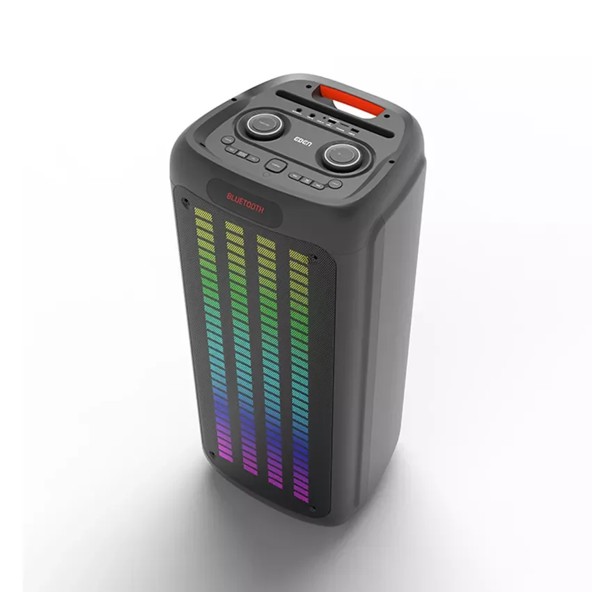 T Portable Wireless Bass Trolley Speakers RGB Double 10 Inch Big Multi Function Bluetooth Party Speaker With Remote Control