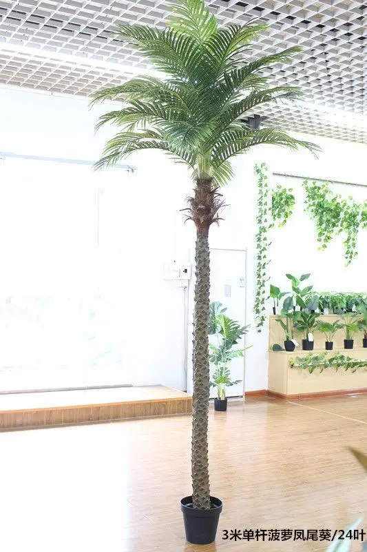 High quality outdoor decoration  artificial  phoenix kwai  palm tree with coconut  tall artificial plant potted