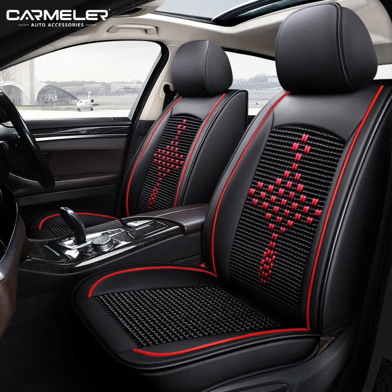5 Seats Universal Seat Covers car Waterproof Luxury Leatherette  Auto Seat Covers Fit for Most Vehicles Black