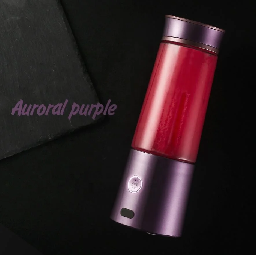 Wholesale fashion painting 7.4V auroral purple rechargeable personal mini size portable blender smoothie maker usb blender