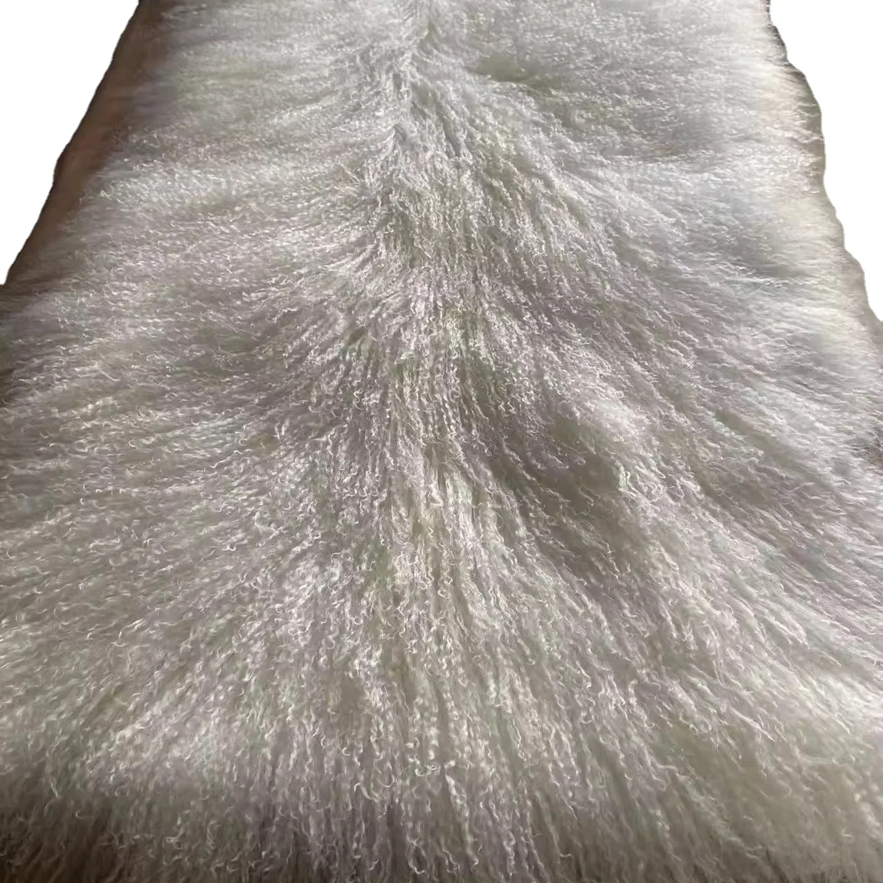 Factory direct supply 120x60cm mongolian lamb fur plate goat fur rug sheepskin