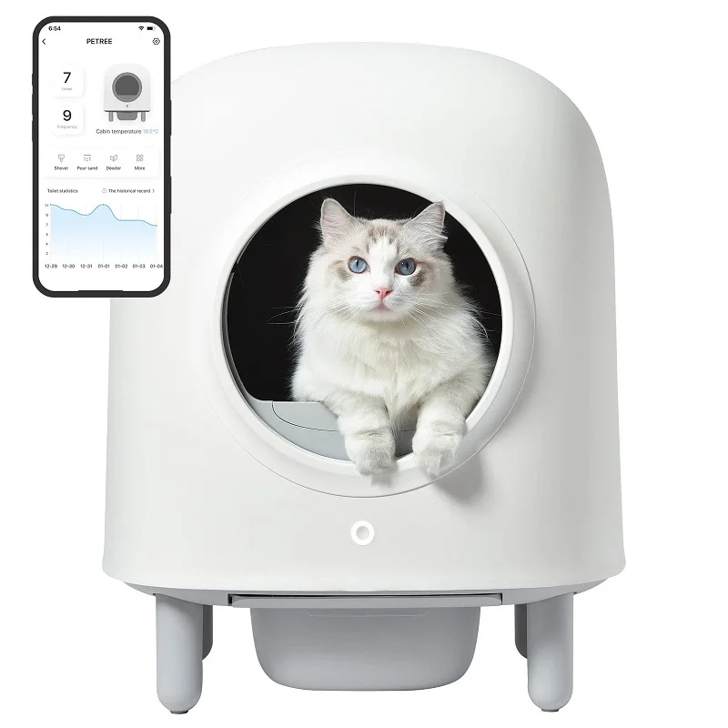B1 China Wholesale Automatic Intelligent Cat Tolitefully Enclosed Smart Large Self Cleaning Cat Litter Box With Wifi
