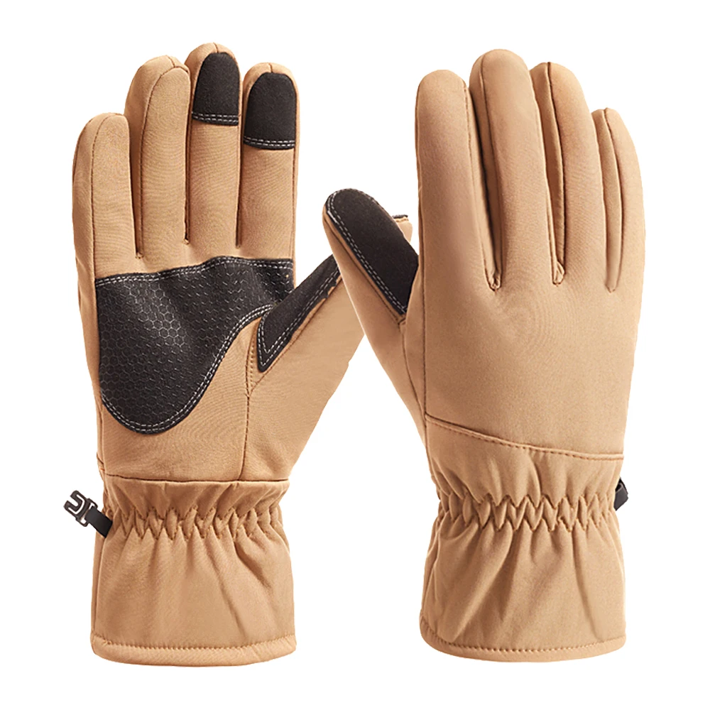 Winter fleece and thickened large cotton gloves for men for outdoor cycling