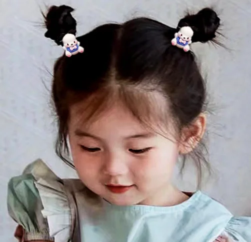 Frisylen Cute Silicon Hair Clip Set Small Kids Toddler Barrettes Rainbow Princess Ice Cream Hairclips Beauty Personal Care