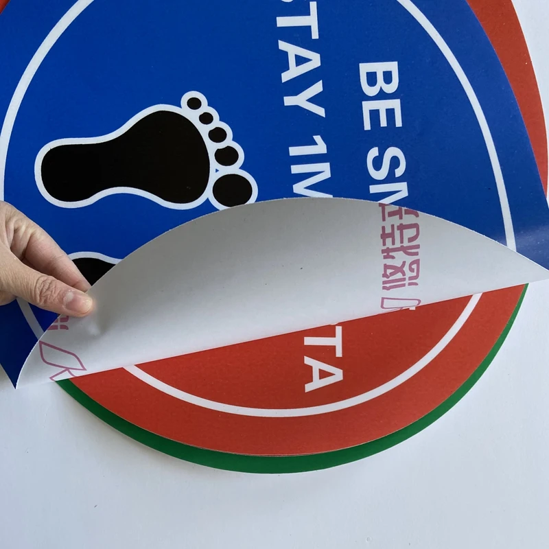 Wholesale Social Distancing Floor Decal Sticker Stop 6ft Apart Stand Please Wait Here Sign Safety Distance Sticker