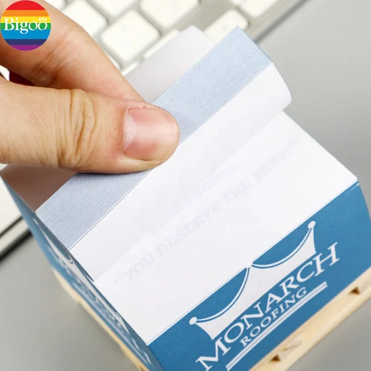 Personalized memo block sticky advertising notes pads with customization print with wood pallet packing