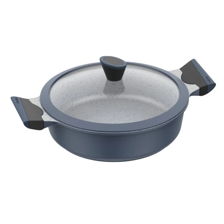 High Quality Chicken Frying Pan 26Cm Non-Stick Fry Pan Set With Handle And Glass Lid