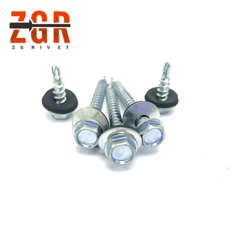 Поставка самосверлильных винтов с шестигранной головкой и шайбой EPDM