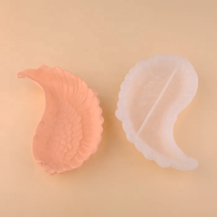 2021 New Creative Silicone 3d Stereo Silicone Feather Tray Mold For Making Candle Soap Home Decoration