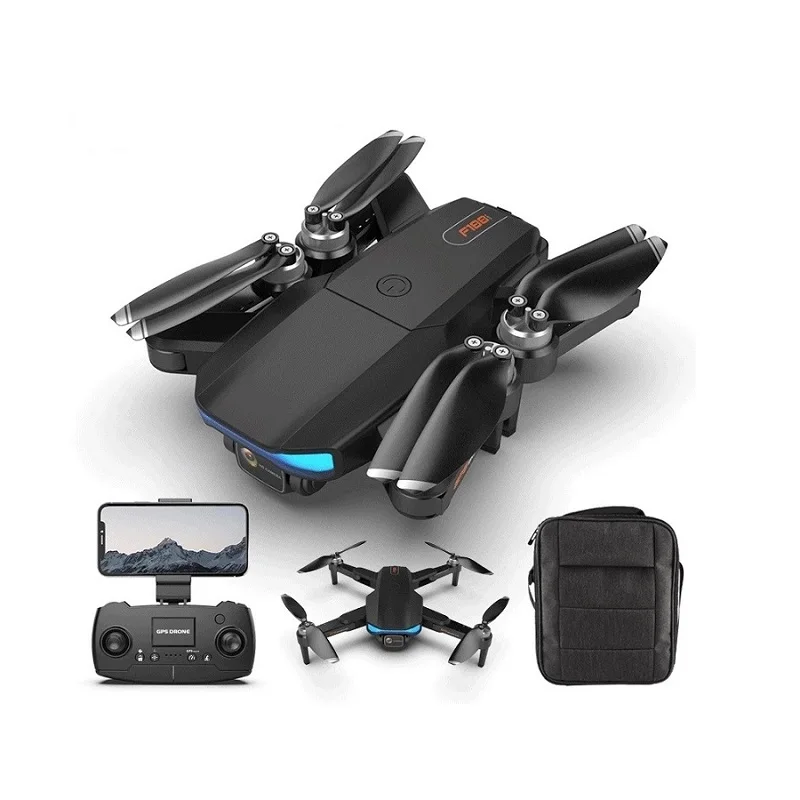 6-Axis Gyroscope Adjustable 90 Degree Angle Camera F188 6K Double Camera Drone With Hd Camera And Gps Wifi