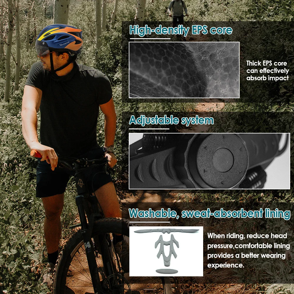 VICTGOAL для мужчин солнцезащитные очки с велосипедный шлем MTB дорожный велосипед шлемы городских поездок двухколесные электрические скутеры capacete ciclista
