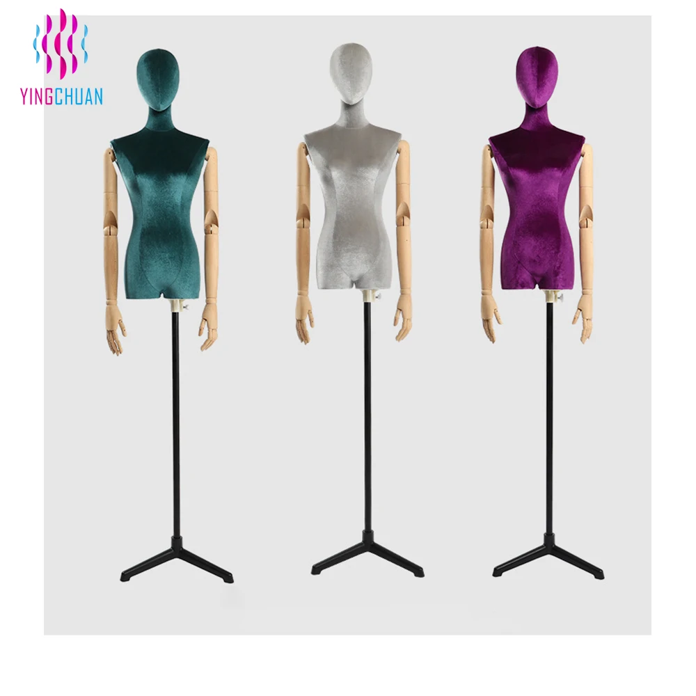 High Quality Elegant Female Half Body Adjustable Dress Form Mannequin for display