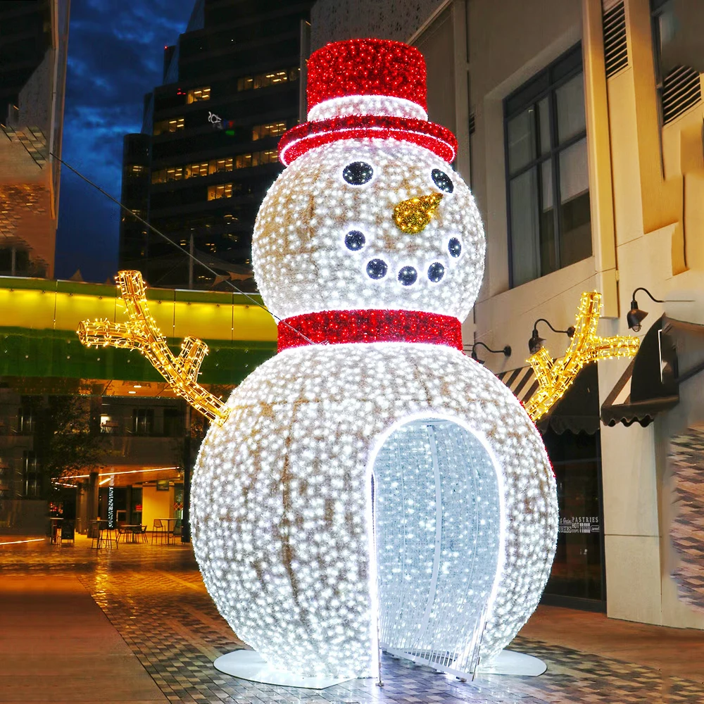 Customize Landscape Interactive Photography Props LED Sculpture Christmas light deer Lighting Arch