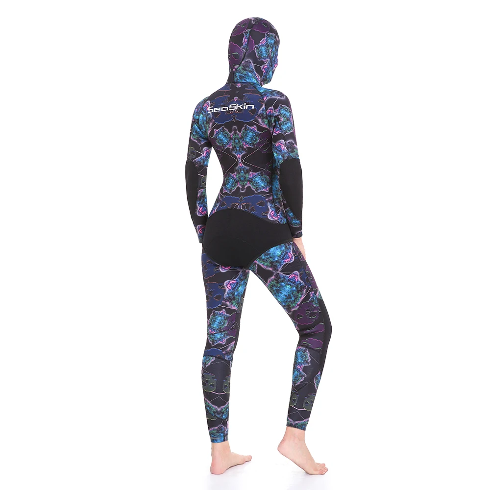 Seaskin Womens Open Cell Neoprene Spearfishing Wetsuits with High Waist Pants