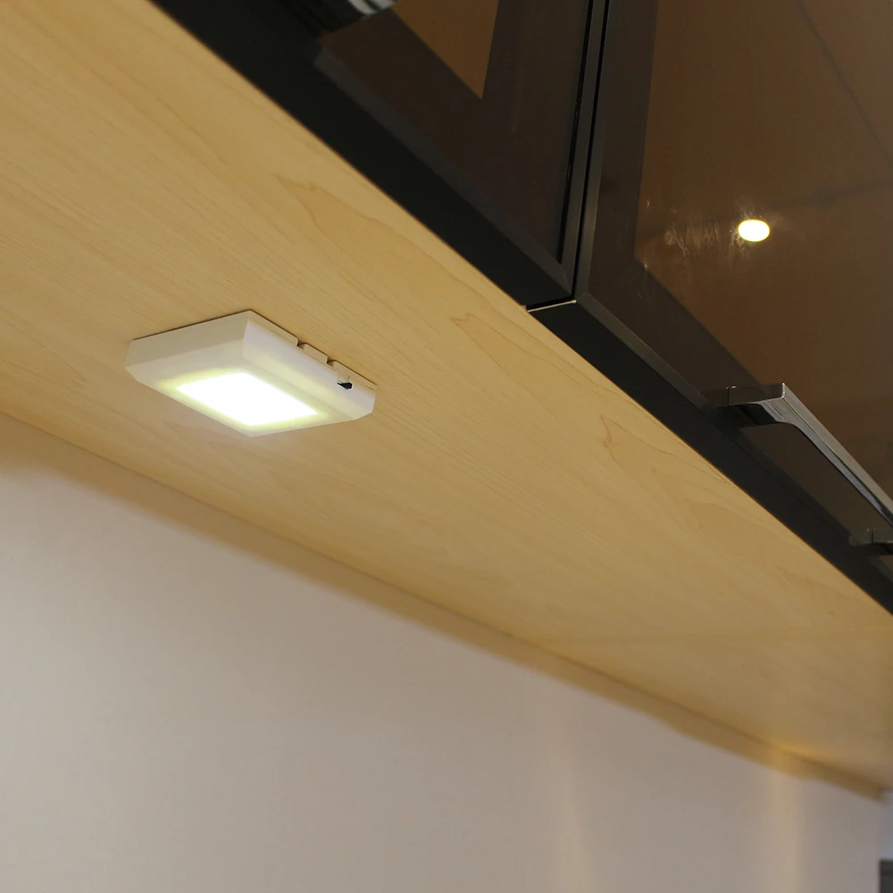 3pcs AAA Batteries Apply to Wardrobe LED Light Square LED Induction Lamp PIR Sensor Remote Control Led Light