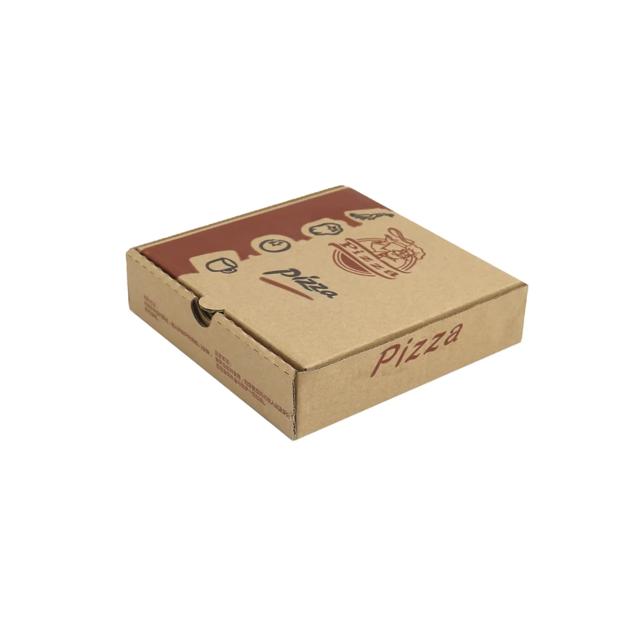 Крафт-бумага, цветная Гофрированная коробка для пиццы, оптовая продажа, индивидуальная печать