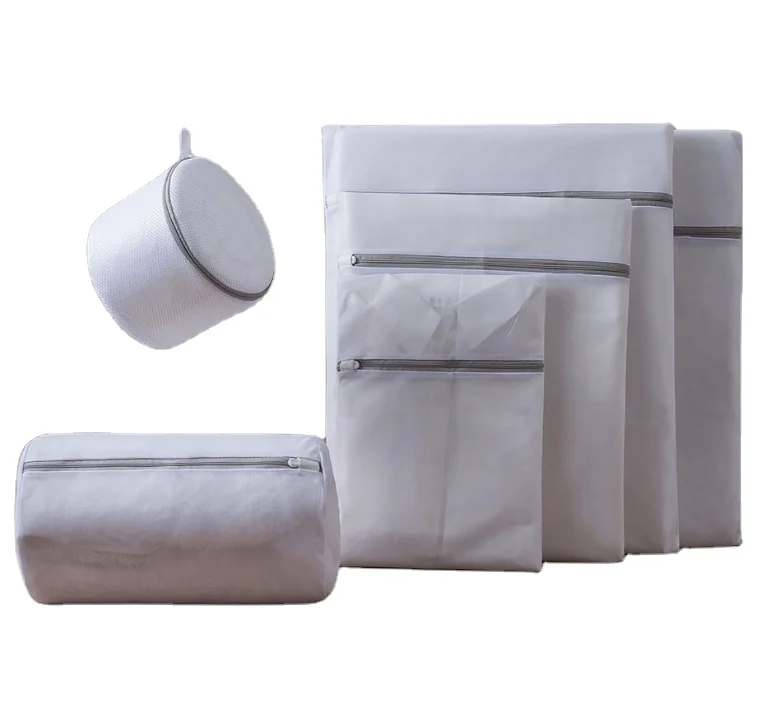 Hot sale Double Layer Zipped Mesh Laundry Bag Clothes Protector Washing Bra Lingerie Wash Bags laundry bags