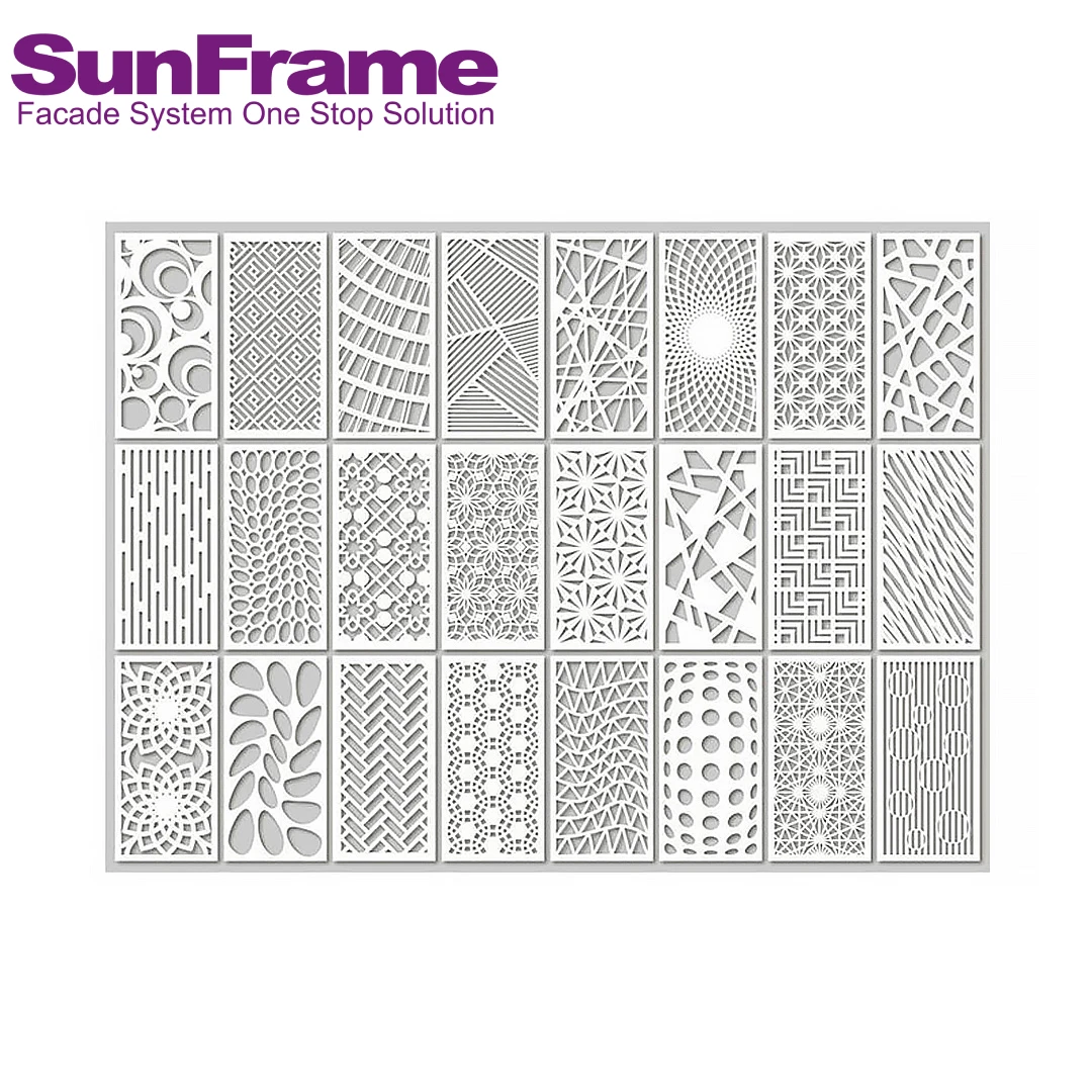 High Quality Customized 3D Pattern Aluminum Facade Panel Modern Exterior Building Wall Cladding Solid Aluminum Hotels Malls