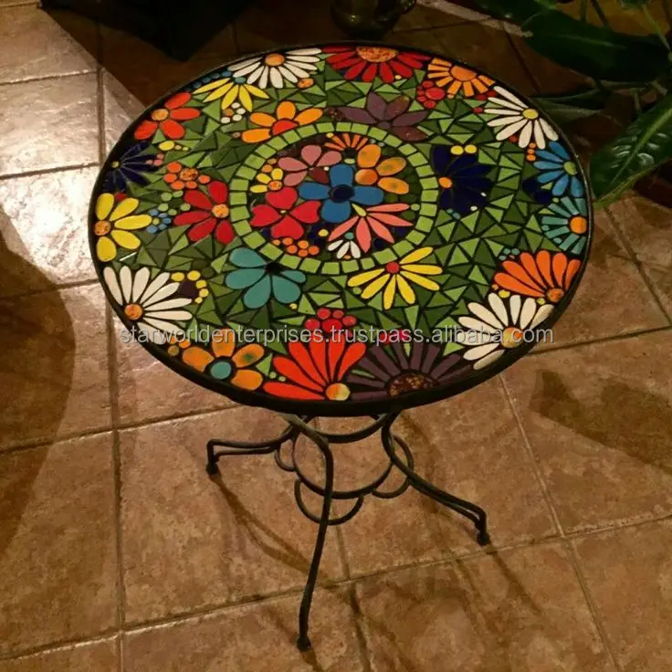 Mosaic glass Bar stool Design Commercial Furniture Stool for Home Office Living Room and Bedroom Application from India