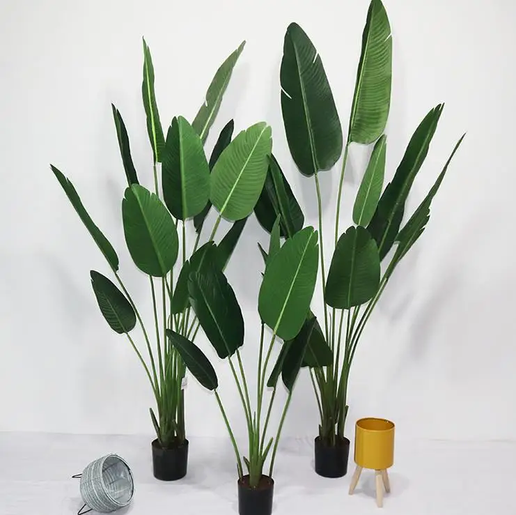Artificial Bird of Paradise Plant Traveler Banana Tropical Palm Tree for Home Office