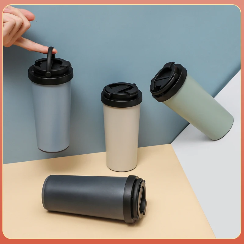 Forest Portable Suction Mug Double Wall Stainless Steel Coffee Thermos Mug