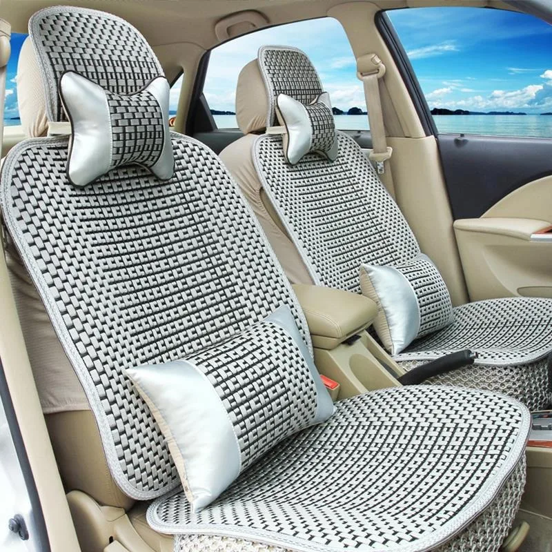 Auto Accessories summer seat cushion for car ice silk breathable universal car cooling seat cushion girly seat cover car beige