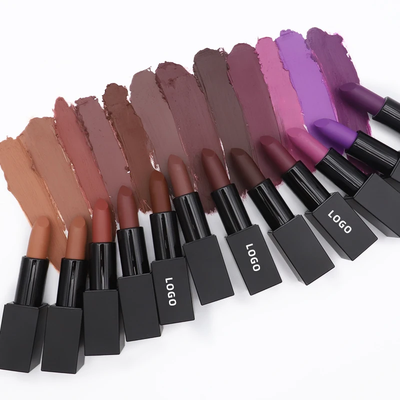 OCHAIN OEM Luxury Private Label Vegan Wholesale Makeup Cream Lipstick 24 colors Matte Lipstick