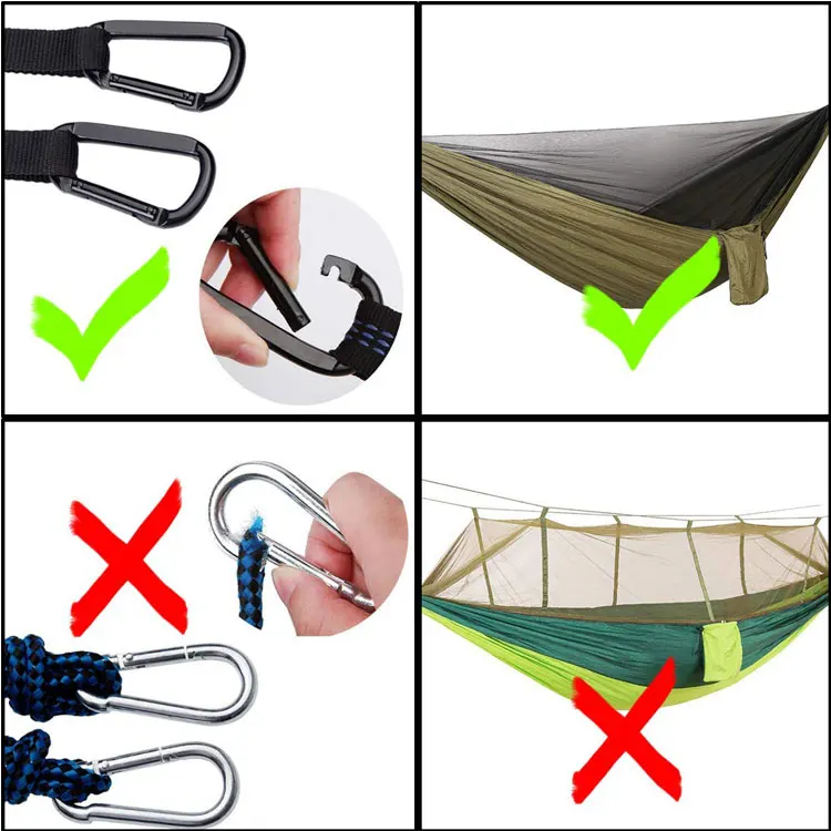 Single double high strength parachute full set hammock, travelling mosquito net camping hammock rainfly