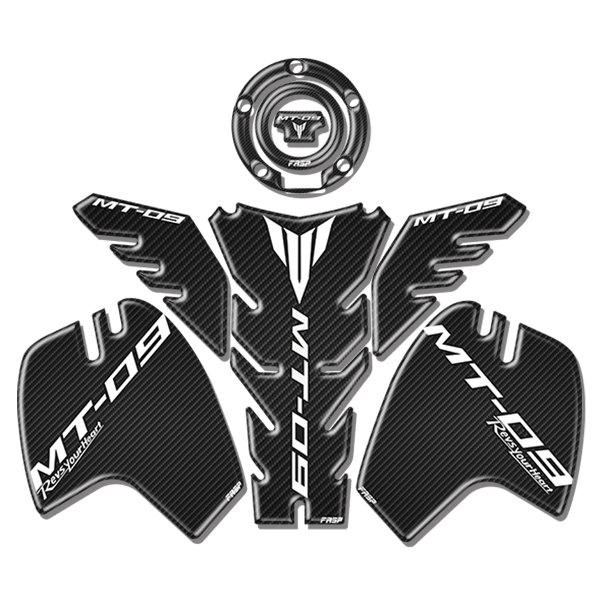 wholesale moto bike tank pad motorcycle oil tank protector for yamaha mt09 motorcycle accessories