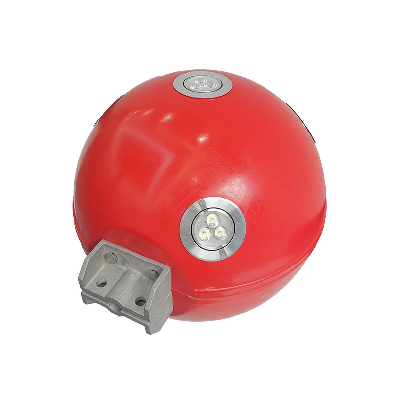 Anti corrosion fibre glass aircraft warning sphere led marker lights for vehical/people warning high voltage line cover