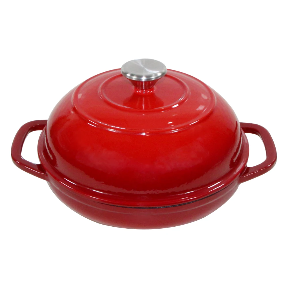 24 cm Nonstick Enamel Cast Iron Dutch Oven Pot Set with Lid for baking