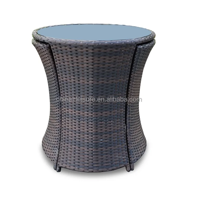 
Space Saving 3 Piece PE Poly Rattan Ratan ratten Home and Garden Furniture Outdoor Balcony Garden Patio Bistro Set 