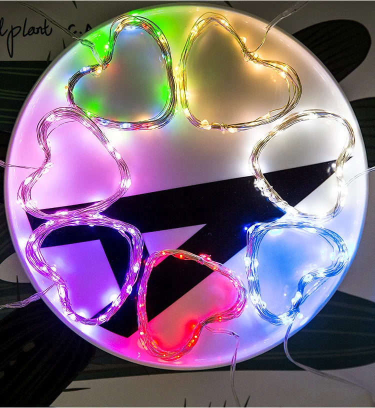 Fairy 3A Battery Led Copper Wire Lights String Indoor/Bedroom Ornament For Holiday Party Decoration Lights
