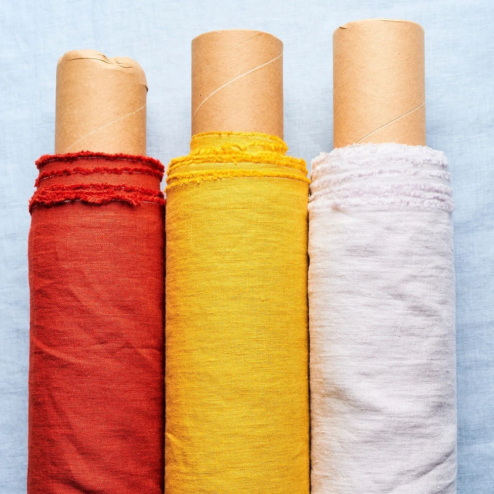 2024 Hot selling linen cotton blended fabric plain clothing fabric shirt fabric 55%Linen 45%Cotton