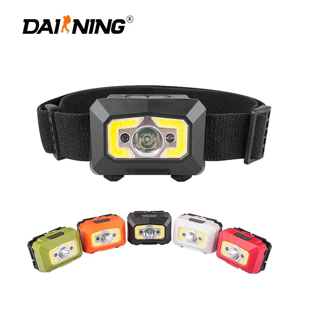 Hot Sell New Power Usb Rechargeable Waterproof Head Light Led Headlamp System COB Led Light Hunting Headlamp Camping Ip44