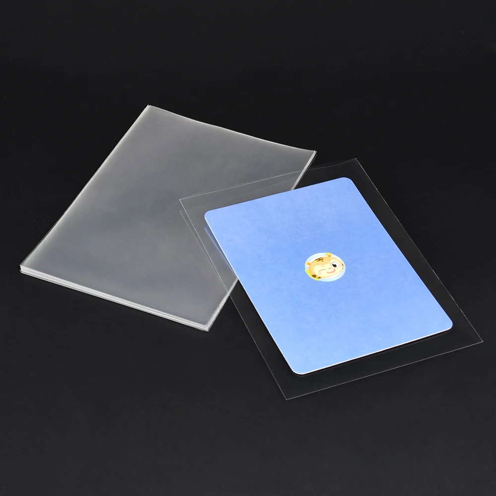 Custom Printing Clear Plastic Christmas Greeting Card Sticker Packing Opp Bag