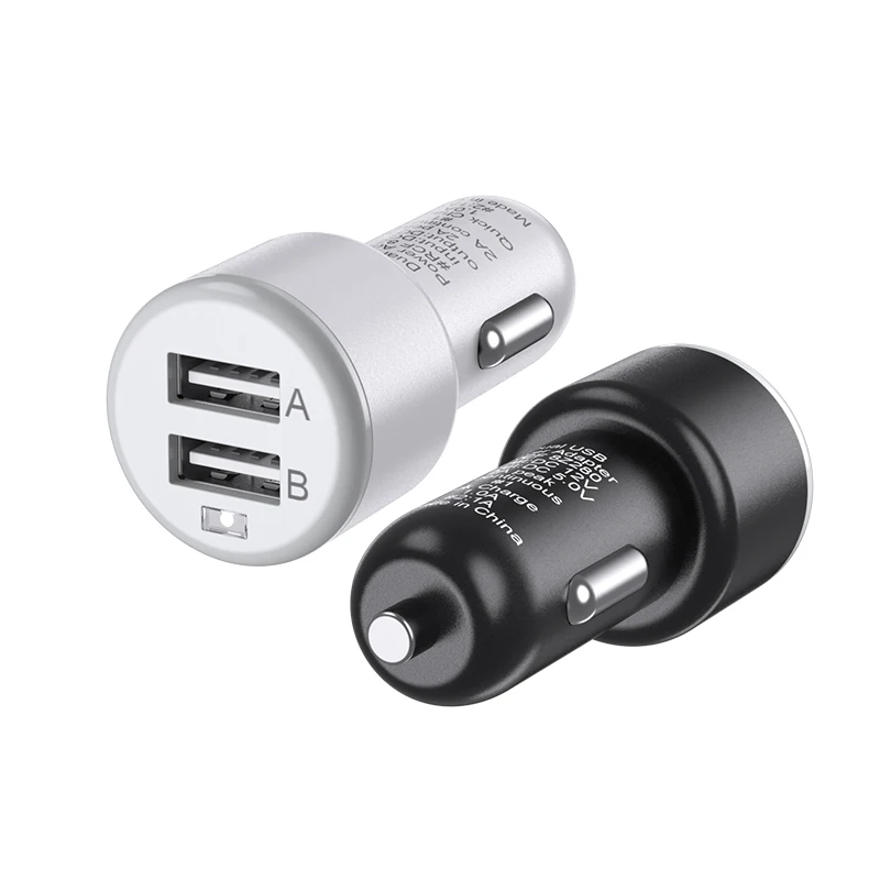 Shunwei Mobile Cell Phone 3A 15W USB type A car charger Universal Portable Two Port Travel USB Car Charger