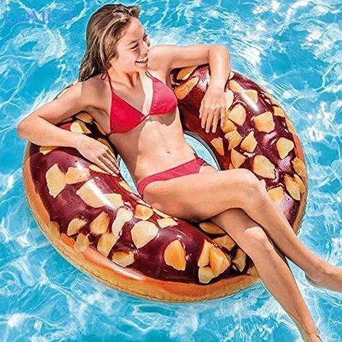 Eco friendly  PVC Doughnut Swimming Ring Inflatables swim Ring