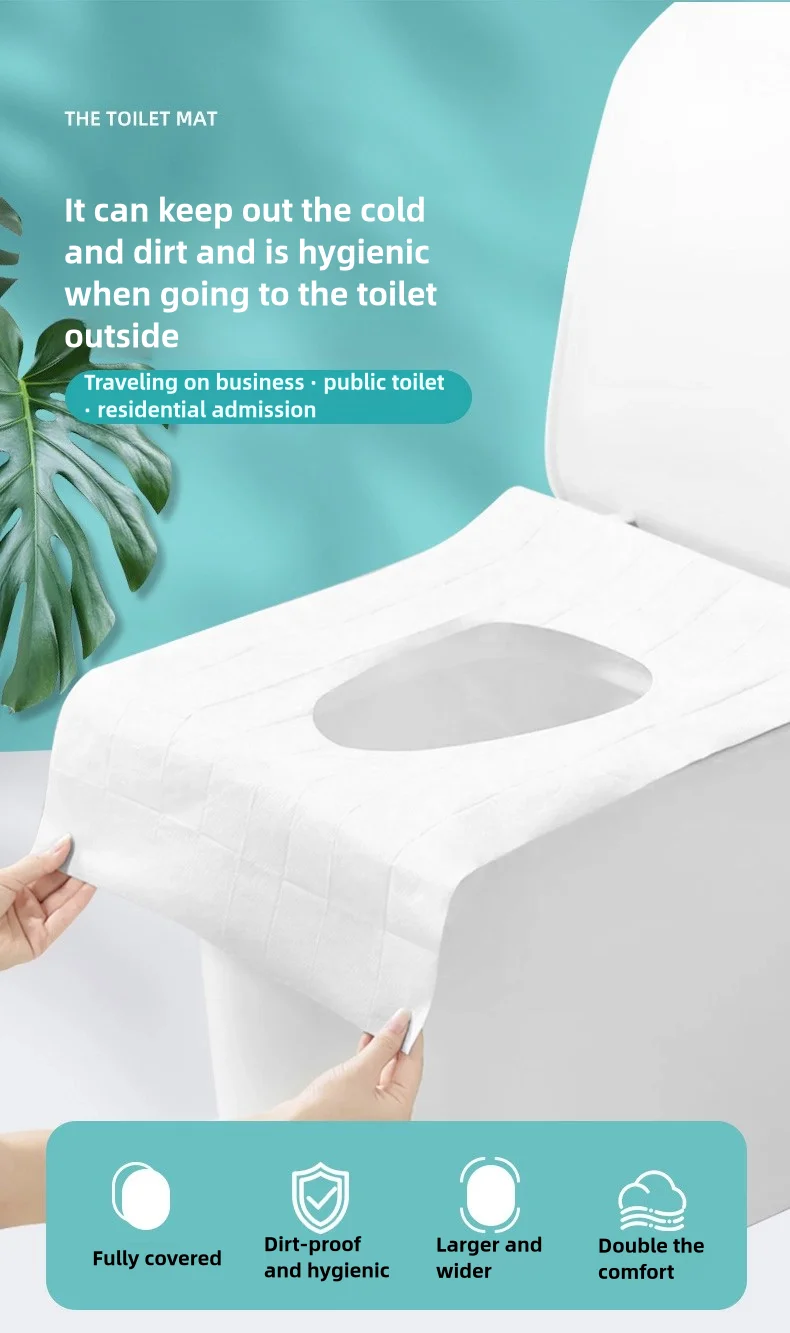 10 piece set of high-quality disposable portable toilet seat set for travel, outdoor hotels, and public use