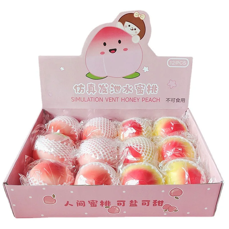 2024 Hot Sell Peach Squeeze Toy High Quality TPR Squishy Fidget Mochi Toy Gift For Kids